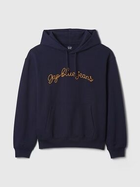 Gap Logo Hoodie - Gap Blue Jeans - Large